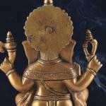 Brass Lotus Ganesha Statue | 12" x 10" x 7" | 7.5 kg | Dull Gold Finish | Sacred Lotus Throne | Temple Grade Art | Jaipurio